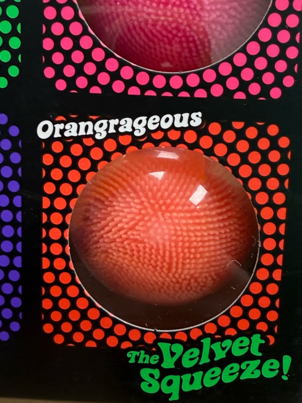 Teenie Nee Doh Fuzz Ball Kids Sensory Toy - Green & Pink & Purple & Orange - Picture 4 of 6
